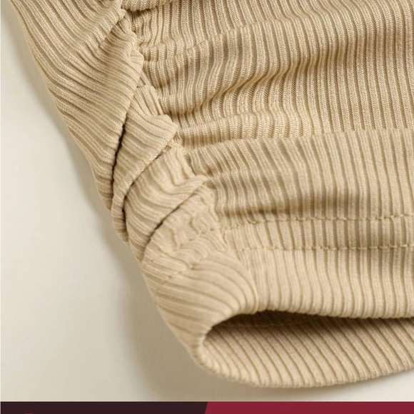 Women's Ruched Tank Top & Drawstring
Waist Pants Ribbed Set - Picture 6 of 8